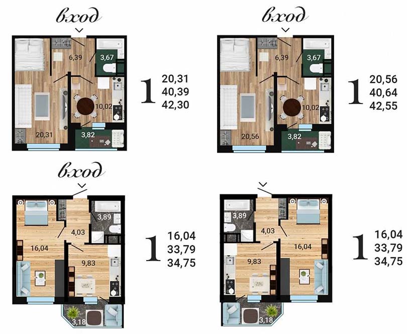 планировки однокомнатных квартир нововоронеж 